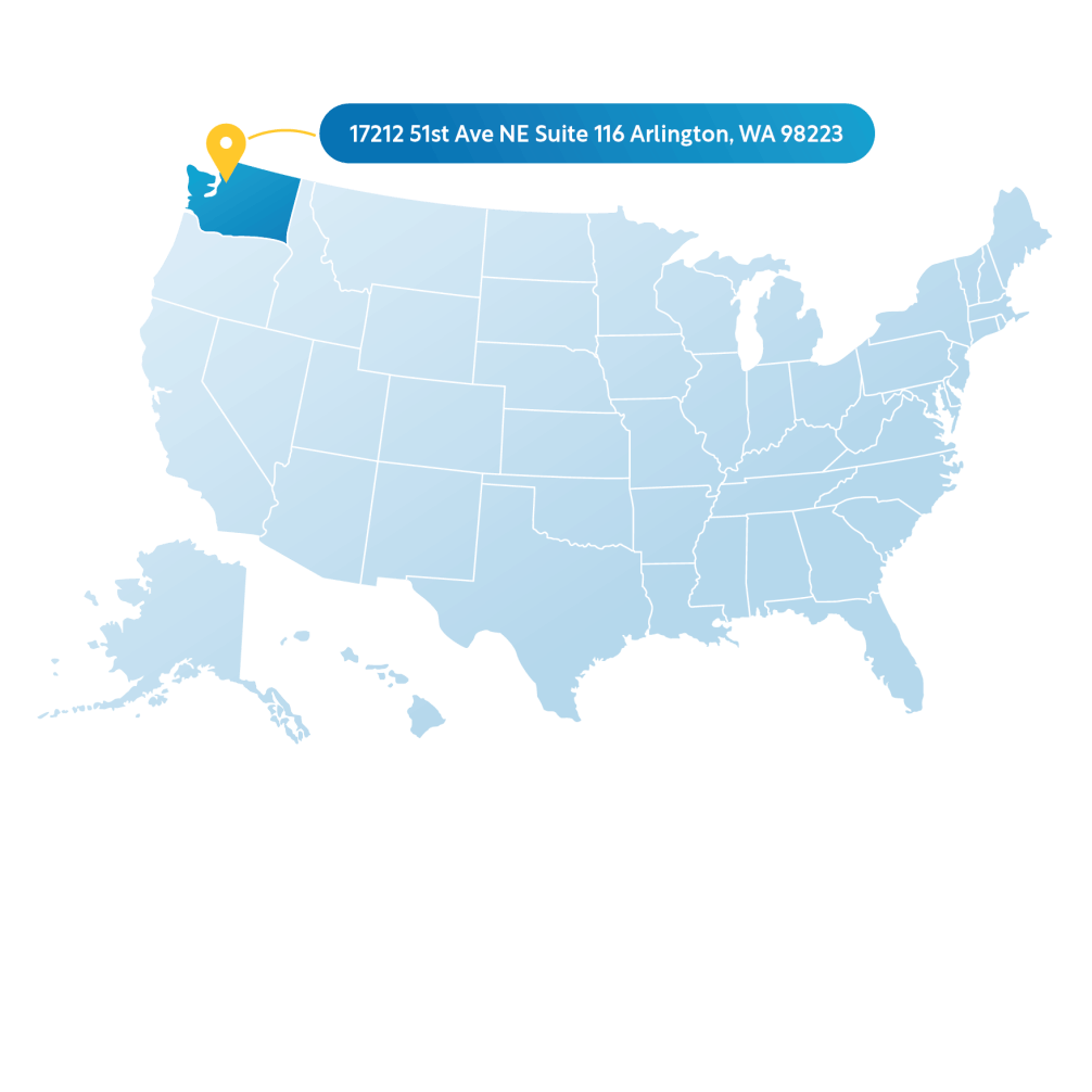 Map of USA with Index's Location